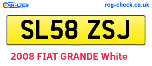 SL58ZSJ are the vehicle registration plates.