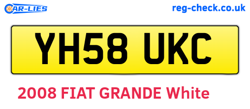 YH58UKC are the vehicle registration plates.