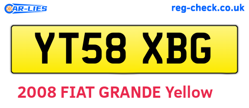 YT58XBG are the vehicle registration plates.