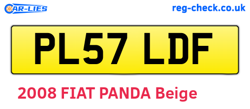 PL57LDF are the vehicle registration plates.