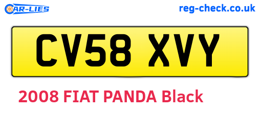 CV58XVY are the vehicle registration plates.