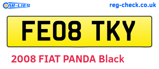FE08TKY are the vehicle registration plates.