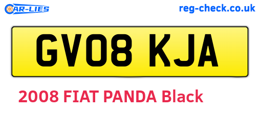 GV08KJA are the vehicle registration plates.