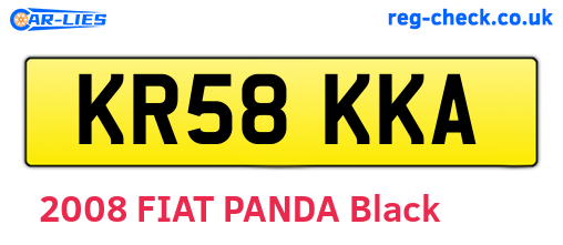 KR58KKA are the vehicle registration plates.