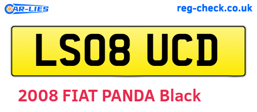 LS08UCD are the vehicle registration plates.