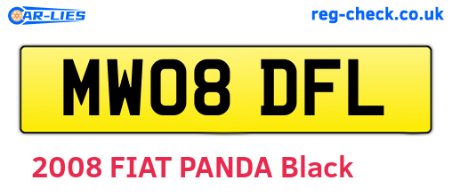 MW08DFL are the vehicle registration plates.