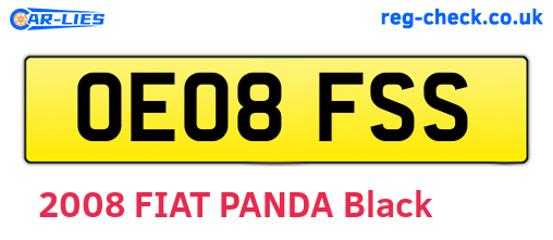 OE08FSS are the vehicle registration plates.
