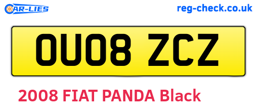 OU08ZCZ are the vehicle registration plates.