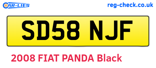 SD58NJF are the vehicle registration plates.