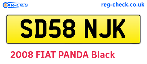 SD58NJK are the vehicle registration plates.