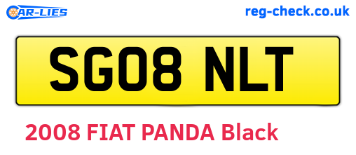 SG08NLT are the vehicle registration plates.