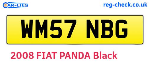 WM57NBG are the vehicle registration plates.