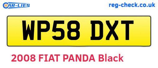 WP58DXT are the vehicle registration plates.