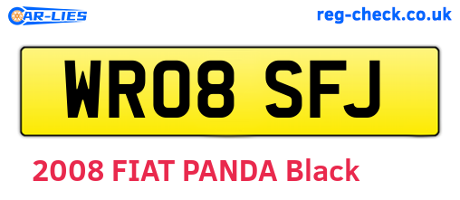 WR08SFJ are the vehicle registration plates.