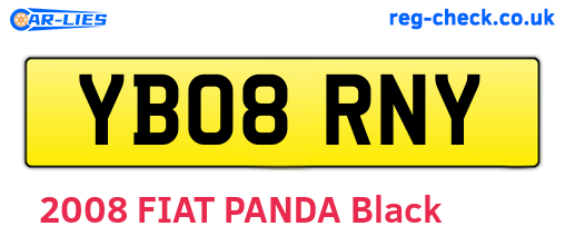 YB08RNY are the vehicle registration plates.