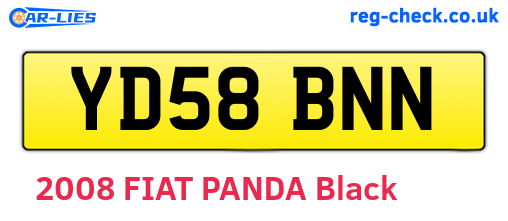 YD58BNN are the vehicle registration plates.