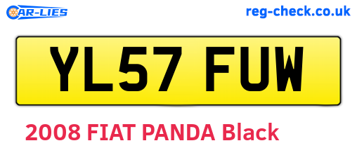 YL57FUW are the vehicle registration plates.