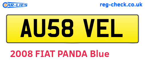 AU58VEL are the vehicle registration plates.