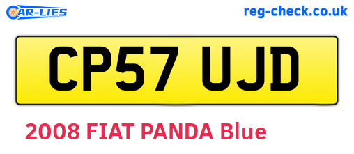 CP57UJD are the vehicle registration plates.