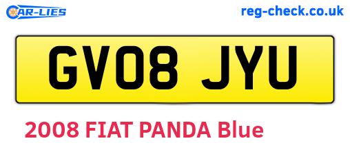 GV08JYU are the vehicle registration plates.