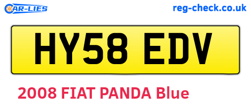 HY58EDV are the vehicle registration plates.