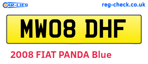MW08DHF are the vehicle registration plates.
