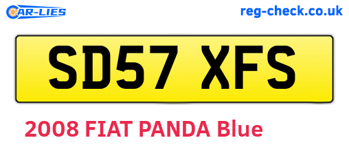 SD57XFS are the vehicle registration plates.