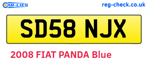 SD58NJX are the vehicle registration plates.