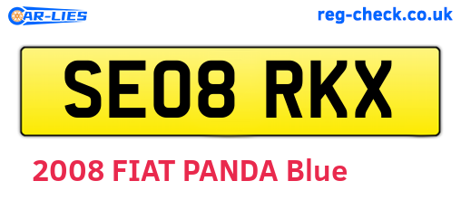 SE08RKX are the vehicle registration plates.