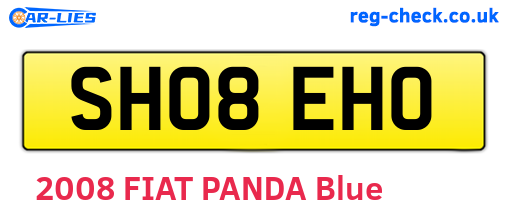 SH08EHO are the vehicle registration plates.