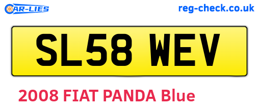 SL58WEV are the vehicle registration plates.