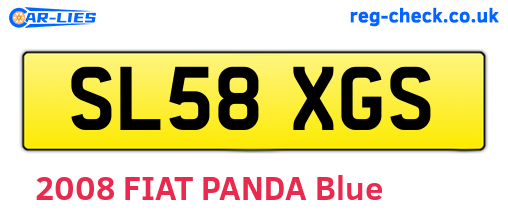 SL58XGS are the vehicle registration plates.
