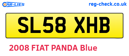 SL58XHB are the vehicle registration plates.