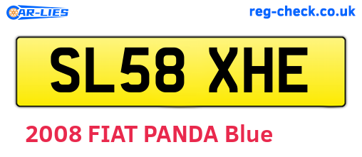 SL58XHE are the vehicle registration plates.