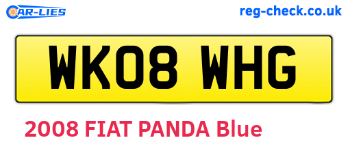 WK08WHG are the vehicle registration plates.