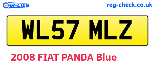 WL57MLZ are the vehicle registration plates.