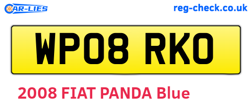 WP08RKO are the vehicle registration plates.