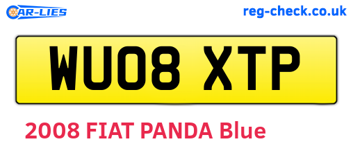 WU08XTP are the vehicle registration plates.