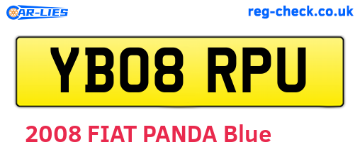 YB08RPU are the vehicle registration plates.