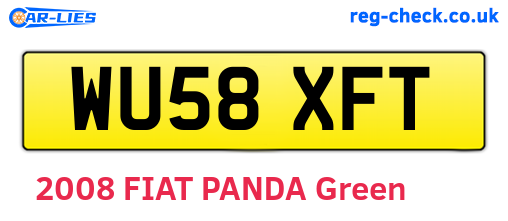 WU58XFT are the vehicle registration plates.