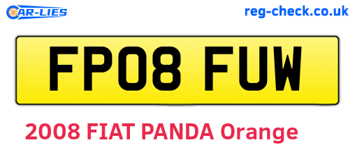 FP08FUW are the vehicle registration plates.