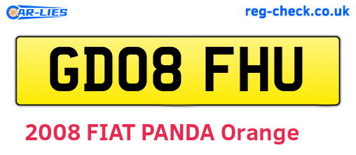 GD08FHU are the vehicle registration plates.