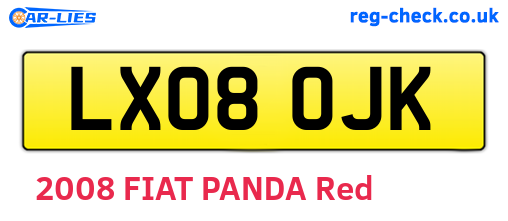 LX08OJK are the vehicle registration plates.