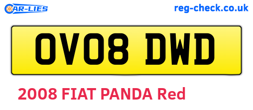 OV08DWD are the vehicle registration plates.