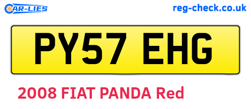 PY57EHG are the vehicle registration plates.