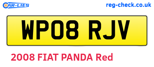 WP08RJV are the vehicle registration plates.