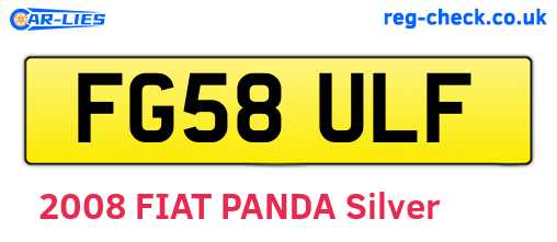 FG58ULF are the vehicle registration plates.