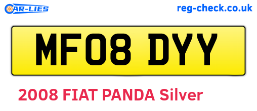 MF08DYY are the vehicle registration plates.