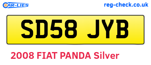 SD58JYB are the vehicle registration plates.