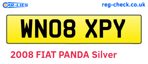 WN08XPY are the vehicle registration plates.